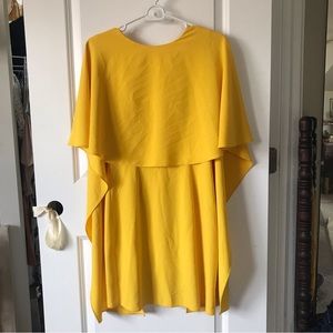 Cape-like Yellow Cocktail Dress by Zara